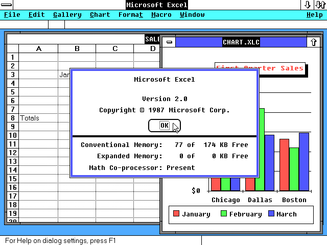 Microsoft Excel 2.0 - About